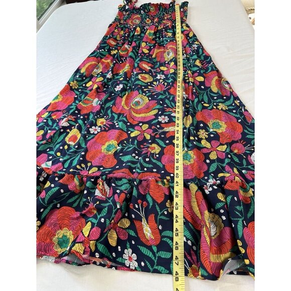 Summersalt Sun Dress LG Smocked Red Floral Silky Luxe Maxi Beach Cruise Resort - Picture 6 of 8